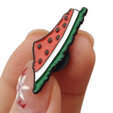 Close-up van de Palestina Watermeloen Emaille Pin