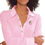 Hagedis Gekko Broche Strass Steentjes op een roze blouse