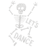 Skelet Geraamte Let's Dance Tekst Strass Applicatie