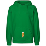 Bier Bierglas In Hand Full Color Strijk Applicatie Smal op een groene hoodie