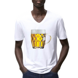 Bier Bierpull Bierglas Full Color Strijk Applicatie Large op een wit t-shirt