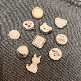 Detail foto van de Pin Broche Steek Pin Knopen Champagne Roze Mixed Set 10 pins