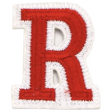 Alfabet Letter R Embleem Strijk Patch Rood Wit