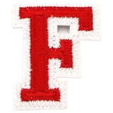 Alfabet Letter F Embleem Strijk Patch Rood Wit