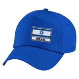 Israël Israëlische Vlag Strijk Embleem op een blauwe cap