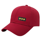 Embleem Military Strijk Patch Rang Sterren op een rode cap