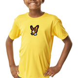 Zeearend Adelaar Eagle Strijk Embleem Patch op een geel t-shirt