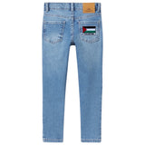 Palestijnse Palestine Vlag Strijk Embleem Patch op de achterzak van een spijkerbroek