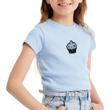 IJsje IJsco paillette Strijk Embleem Patch op een lichtblauw t-shirt