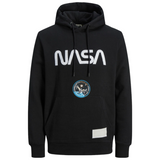 Space Shuttle Spacelab Strijk Embleem Patch op een zwarte hoodie met NASA tekst
