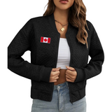 Canada Maple Leaf Vlag Strijk Embleem Patch o peen zwart vest jasje
