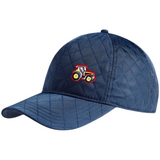 Tractor Trekker Rood Strijk Embleem Patch op een blauwe cap