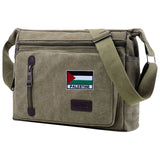 Palestijnse Palestine Vlag Strijk Embleem Patch op een legergroene tas