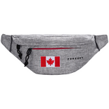 Canada Maple Leaf Vlag Strijk Embleem Patch op een grijs heuptasje