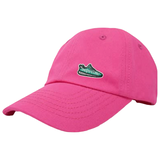 Sneaker Gymp Schoen Supreme Tekst Strijk Embleem Patch op een roze cap