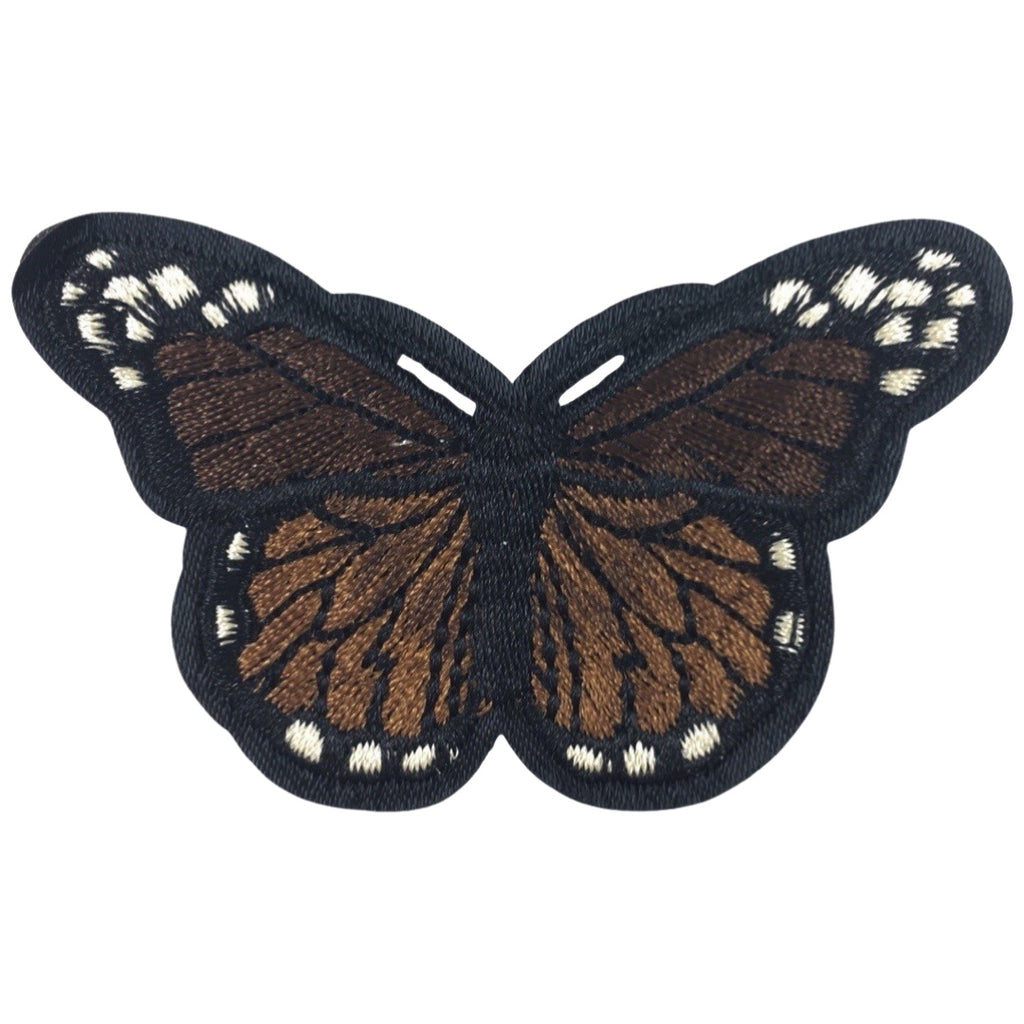Donker Bruin Zwarte Vlinder Strijk Embleem Patch