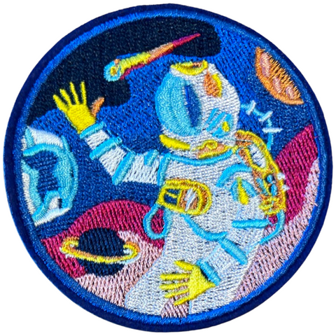 Astronaut Heelal Strijk Embleem Patch