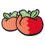 Oranje Rode Tomaten Strijk Embleem Patch