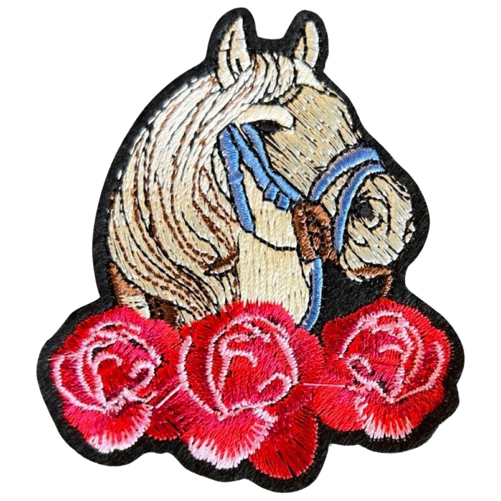 Paard Pony Rozen Strijk Embleem Patch