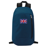 Great Britain Groot Brittannië Union Jack Britse Vlag Strijk Embleem Patch op een blauwe rugzak