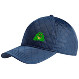 Kikker Met Vlinderstrik Strijk Embleem Patch op een blauwe cap