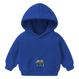 Olifant Strass Opnaai Fashion Part Embleem op een kleine blauw hoodie