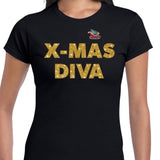 Arrenslee Kerstboom Broche Sierspeld op een zwart t-shirt