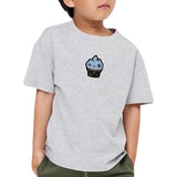 IJsje IJsco paillette Strijk Embleem Patch op een grijs t-shirtje