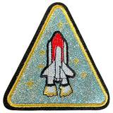 Space Shuttle Glitter Strijk Embleem Patch