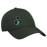 Heks Wicked Puntmuts Strijk Embleem Patch op een groene cap