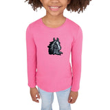 Paard Pony Strijk Embleem Patch op een roze t-shirtje