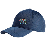 Olifant Strass Opnaai Fashion Part Embleem op een blauwe cap