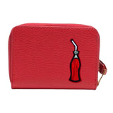 Frisdrank Flesje Met Rietje Strijk Embleem Patch op een rode portemonnee 