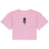 Dromenvanger Strijk Embleem Patch Pastel op een roze kort shirtje