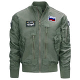 Russische Rusland Strijk Embleem Patch op een groene jas