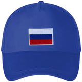 Rusland Nationale Russische Vlag Strijk Embleem Patch op een blauwe cap