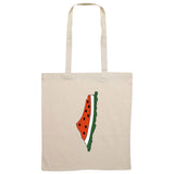Palestina Watermeloen Strijk Applicatie op een linnen tas