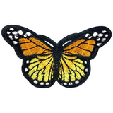 Vlinder Strijk Embleem Patch Oranje Geel Zwart