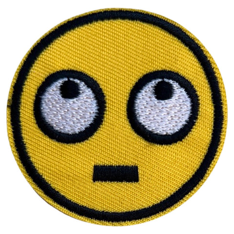 Emoji Smiley Strijk Embleem Patch Verbaasd