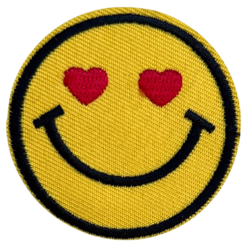 Ronde Gele Emoji Smiley Strijk embleem Patch Liefde