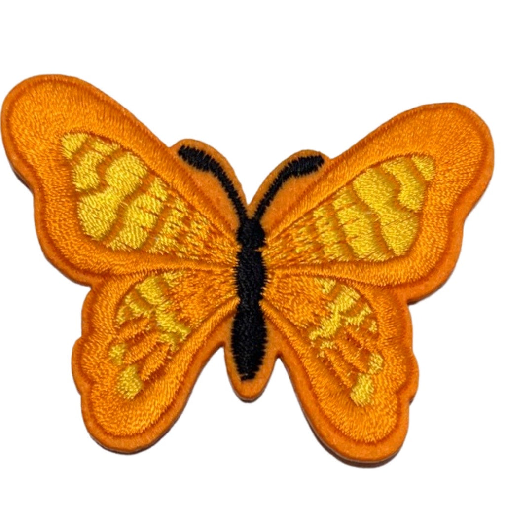 Vlinder Strijk Applicatie Embleem Patch Oranje