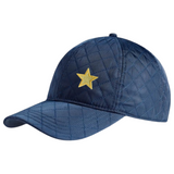 Ster Sterren Glitter Strijk Applicatie Patch Goud op een blauwe cap