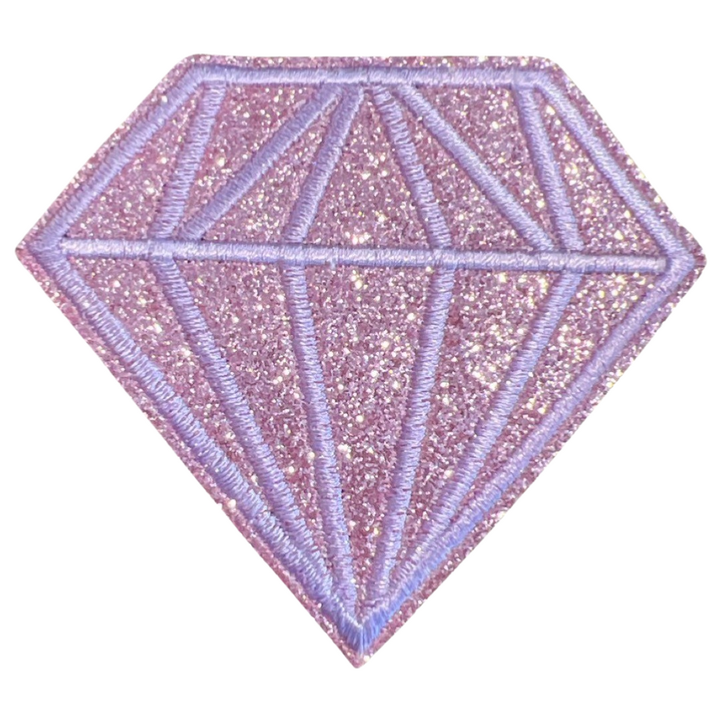 Diamant Strijk Embleem Patch Glitter Roze