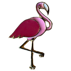 Roze Flamingo Op Een Poot Emaille Pin