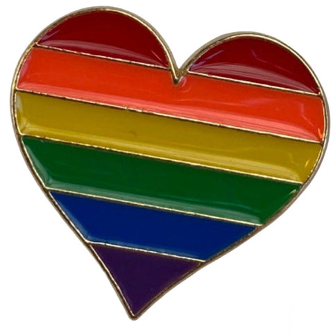 Rainbow Heart Regenboog Hartje Gay Pride Symbool Emaille Pin S