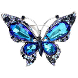 Broche Sierspeld Vlinder Blauw Zilver