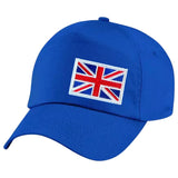 Vlag England Great Britain Strijk Embleem Patch op een blauwe cap