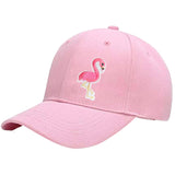 Flamingo Tropische Vogel Strijk Embleem Patch op een roze cap