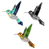 Alle drie de kleuren van de Broche Sierspeld Kolibrie Vogel