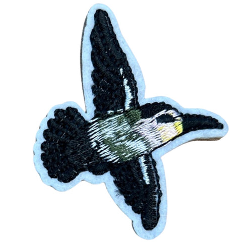 Kolibrie Vogel Strijk Embleem Patch Zwart